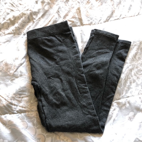 Gray Stretch Capri Leggings with Fleece Inside - Picture 6 of 8